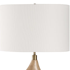 Almyra Brown/Woodtone Solid Wood Floor Lamp - Ornate Home