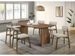 Alnwick Walnut/Beige Dining Table - Ornate Home