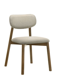 Alnwick Walnut/Beige Side Chair (Set of 2) - Ornate Home