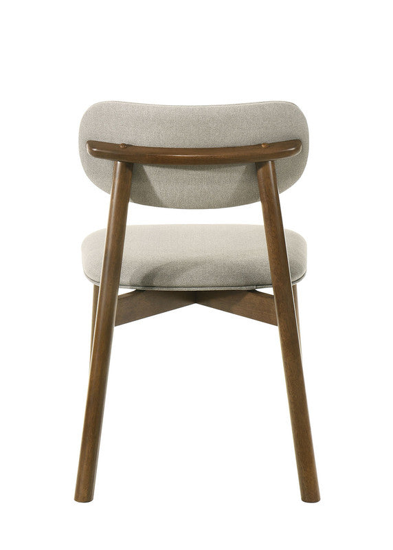 Alnwick Walnut/Beige Side Chair (Set of 2) - Ornate Home