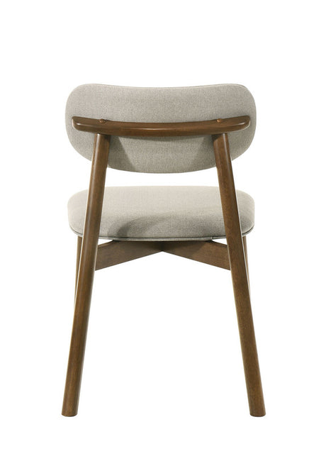 Alnwick Walnut/Beige Side Chair (Set of 2) - Ornate Home