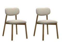 Alnwick Walnut/Beige Side Chair (Set of 2) - Ornate Home