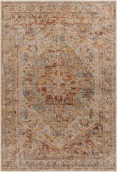 Alois Rust Rich Textured Traditional Rug - Ornate Home