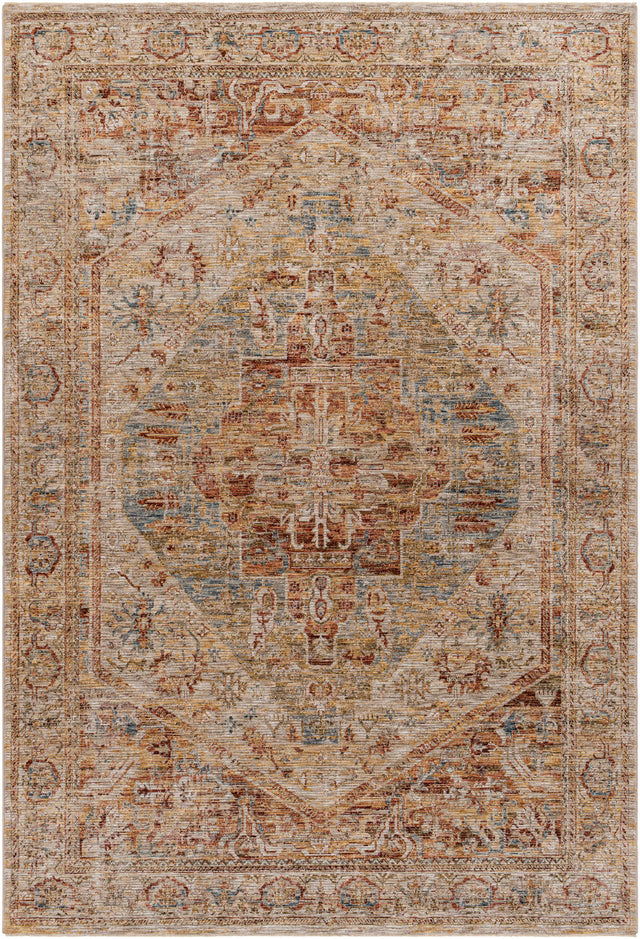 Alois Rust Rich Textured Traditional Rug - Ornate Home