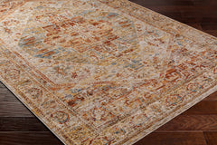Alois Rust Rich Textured Traditional Rug - Ornate Home