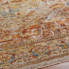 Alois Rust Rich Textured Traditional Rug - Ornate Home