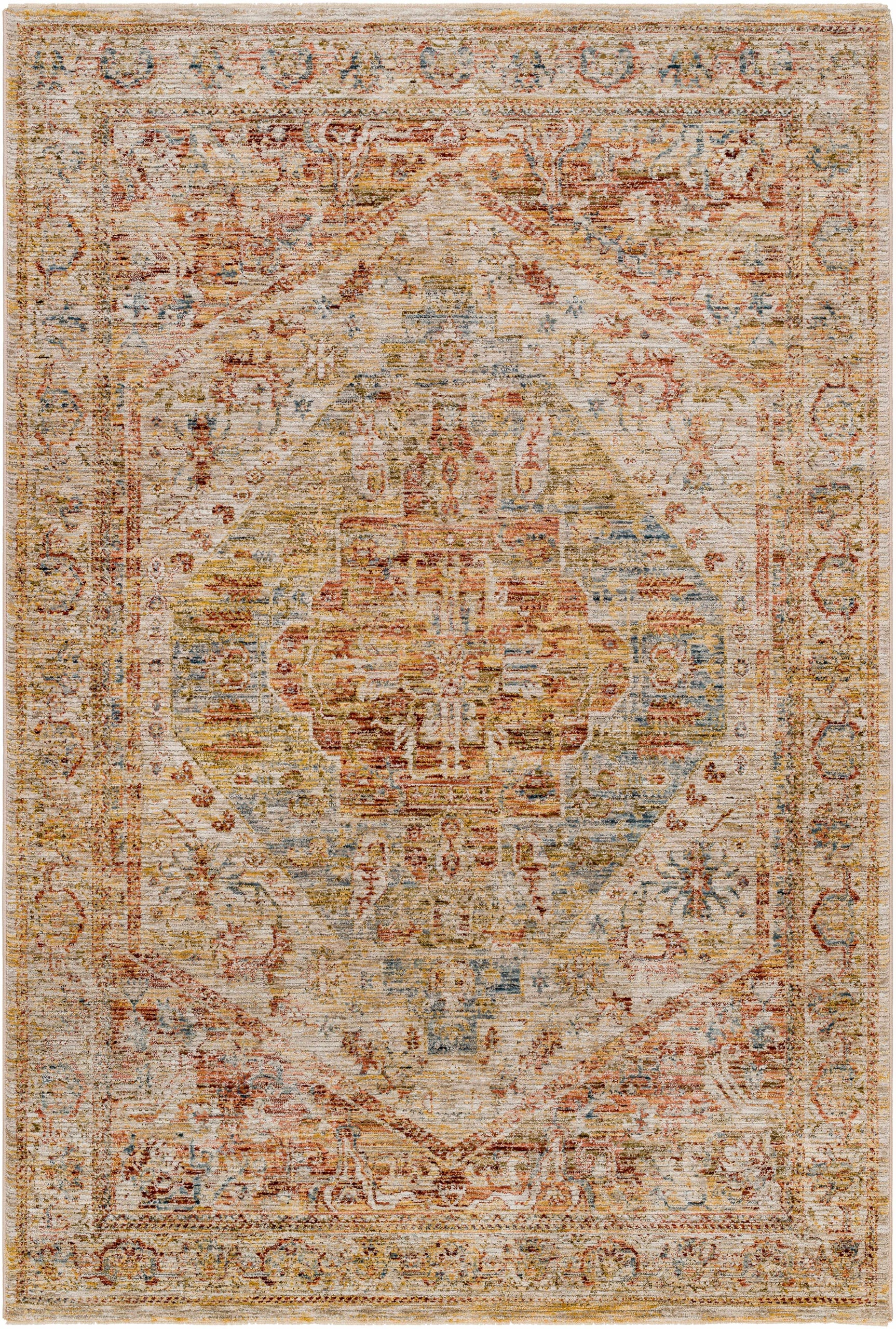 Alois Rust Rich Textured Traditional Rug - Ornate Home