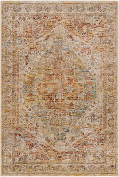 Alois Rust Rich Textured Traditional Rug - Ornate Home