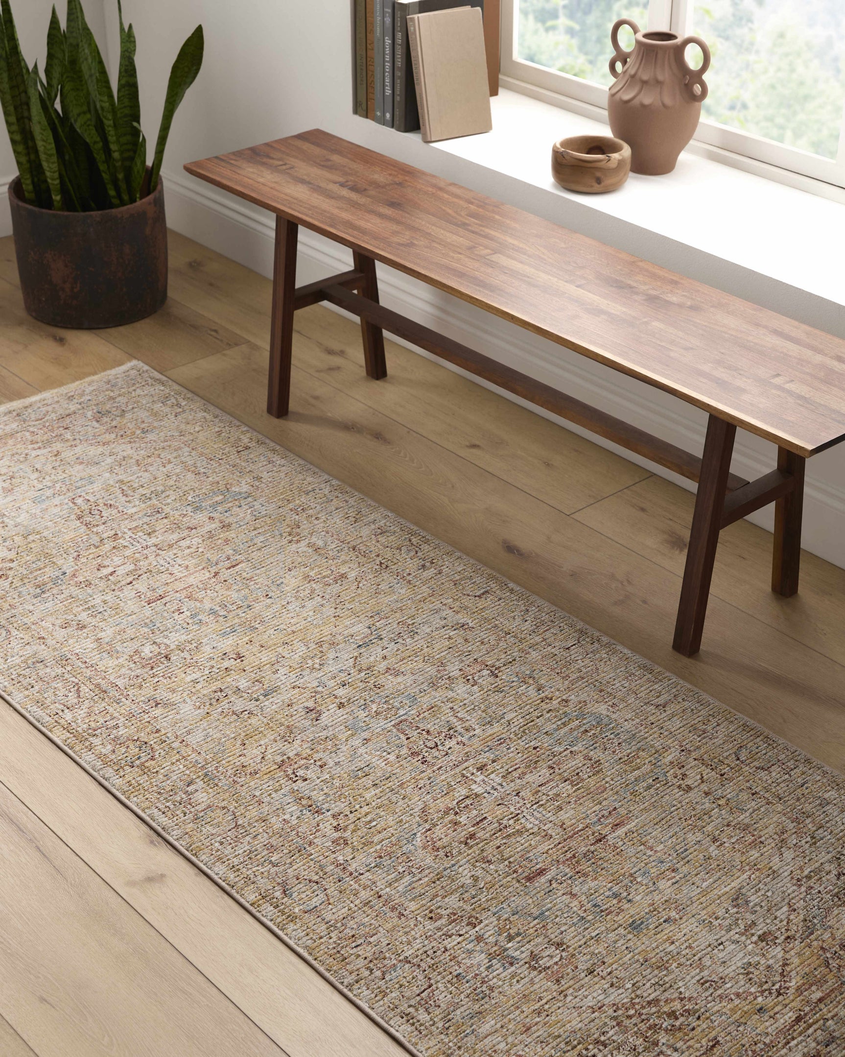 Alois Rust Rich Textured Traditional Rug - Ornate Home