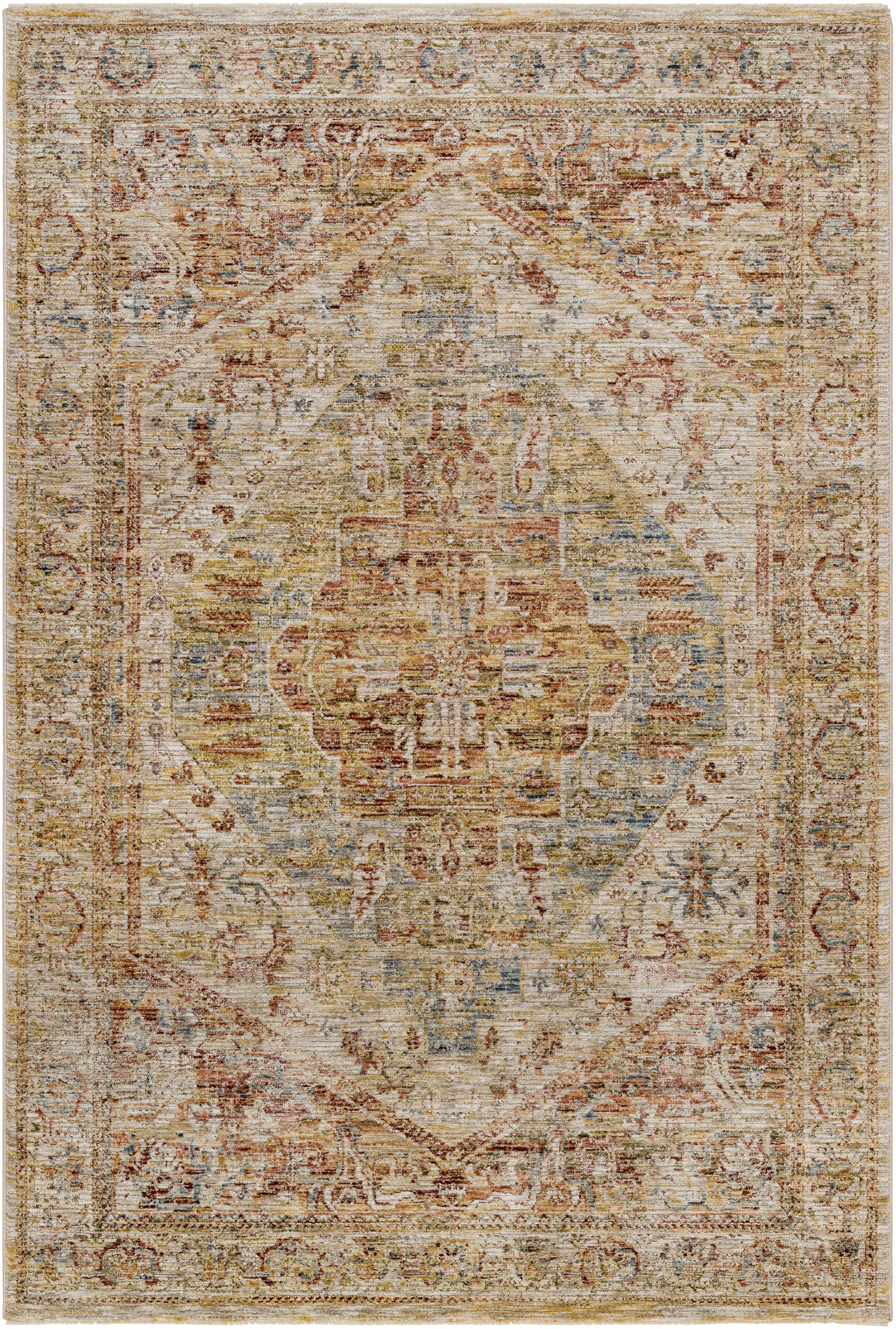 Alois Rust Rich Textured Traditional Rug - Ornate Home