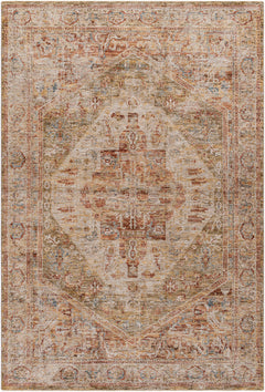 Alois Tan Rich Textured Traditional Rug - Ornate Home