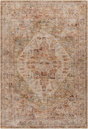 Alois Tan Rich Textured Traditional Rug - Ornate Home