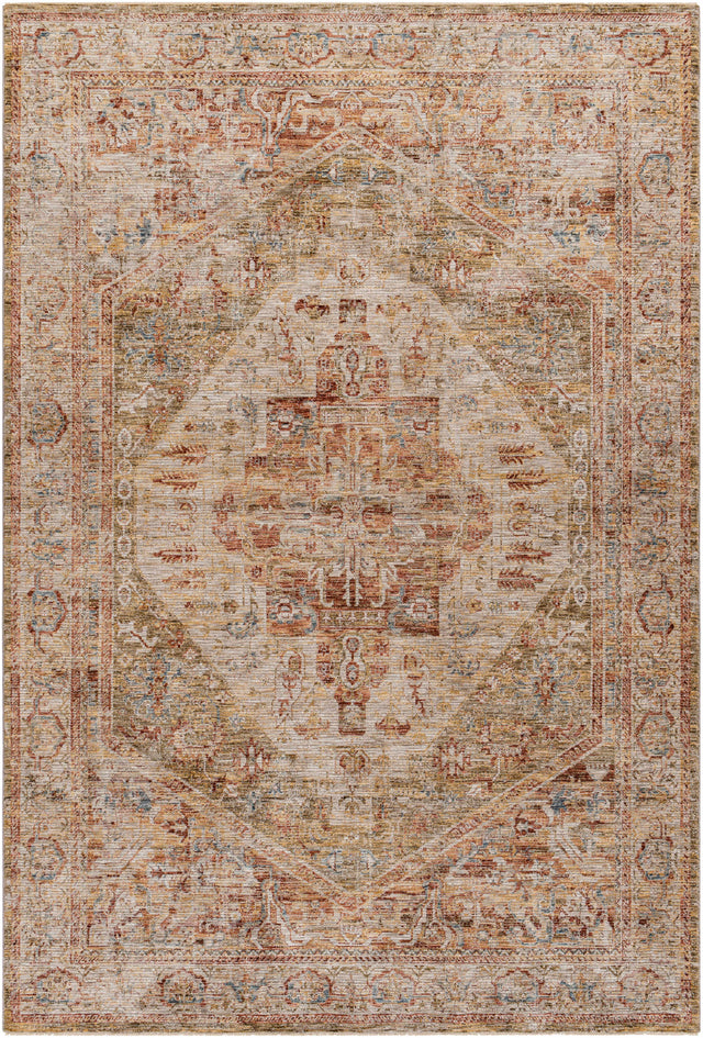 Alois Tan Rich Textured Traditional Rug - Ornate Home