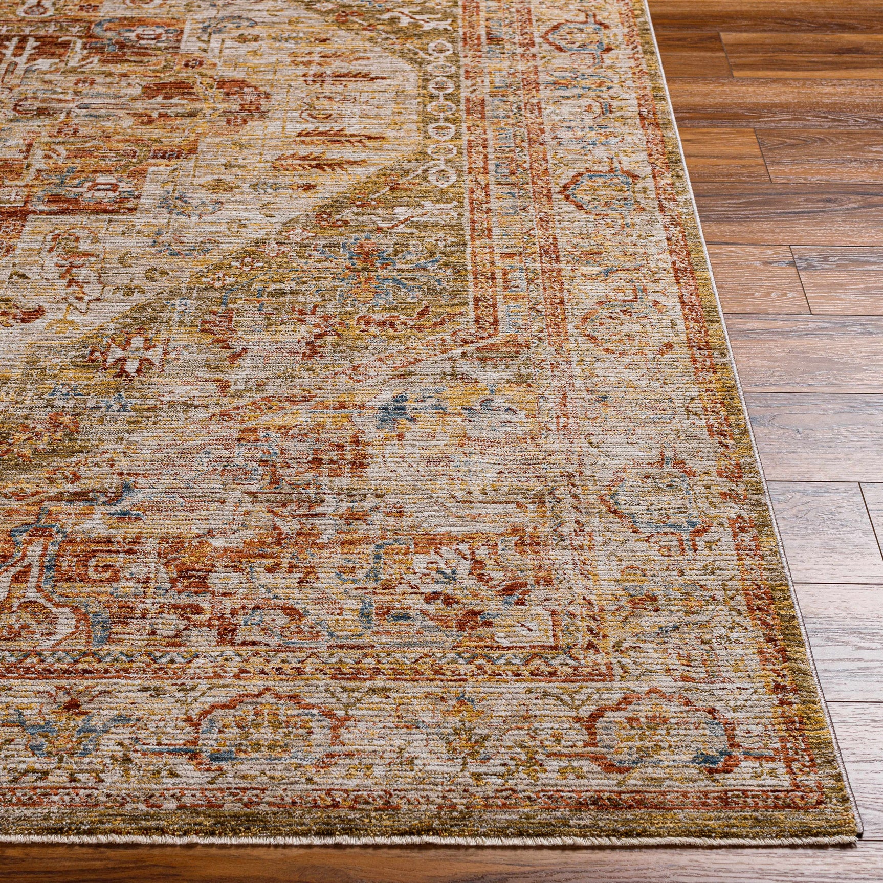 Alois Tan Rich Textured Traditional Rug - Ornate Home