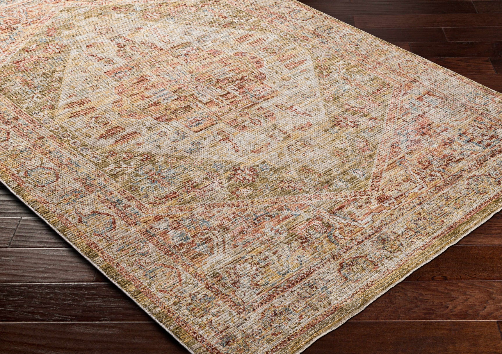 Alois Tan Rich Textured Traditional Rug - Ornate Home