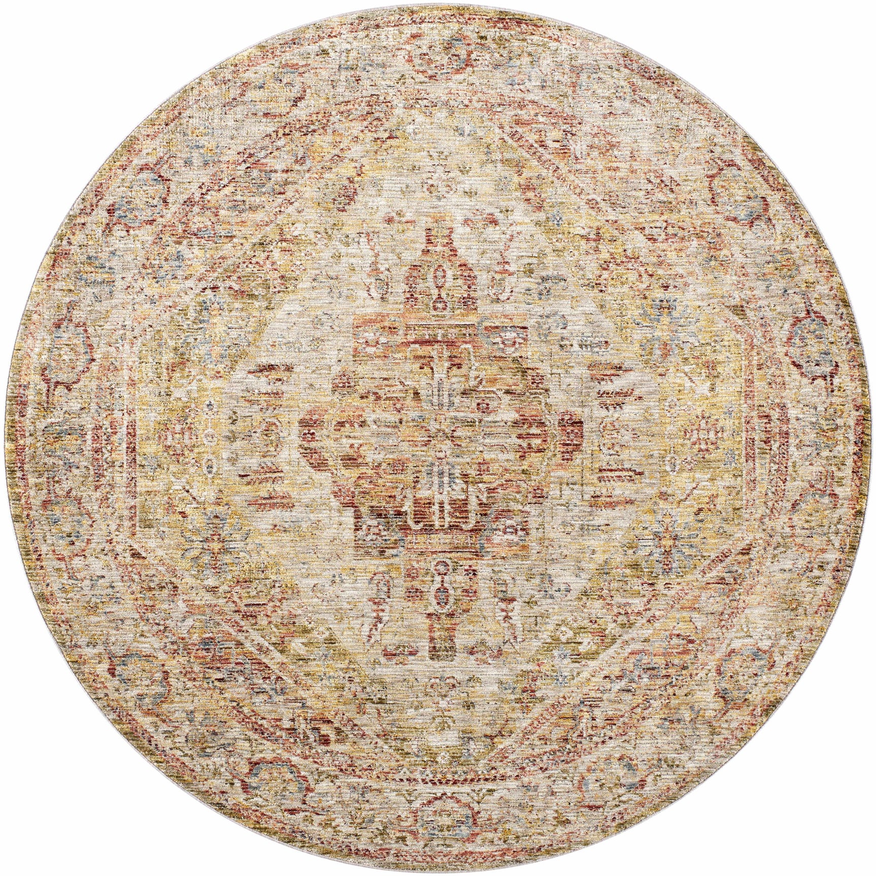 Alois Tan Rich Textured Traditional Rug - Ornate Home