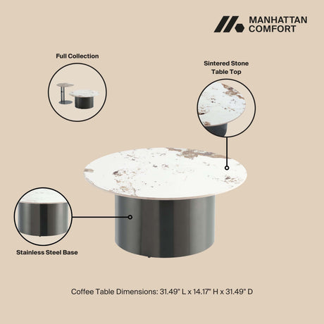 Alondra Coffee Table and End Table in Black (set of 2) - Ornate Home