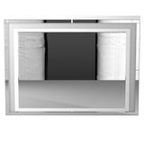 Alonza Metallic White Mirror with LED Lighting - Ornate Home