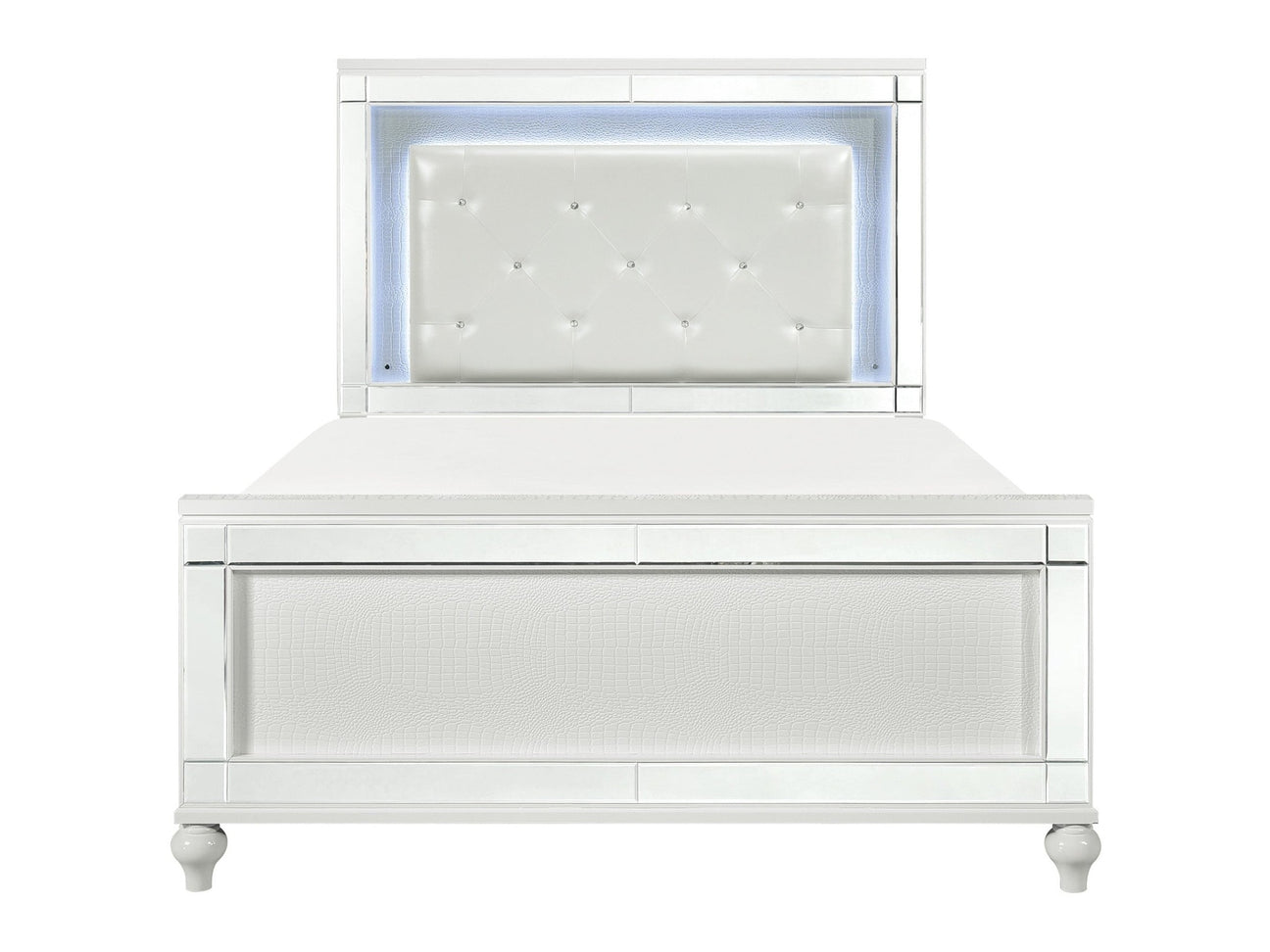 Alonza White California King Bed - Ornate Home