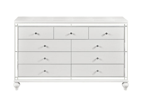 Alonza White Dresser - Ornate Home