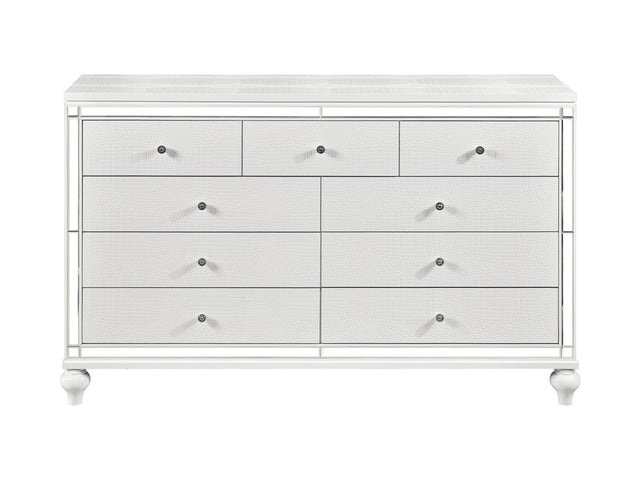 Alonza White Dresser - Ornate Home