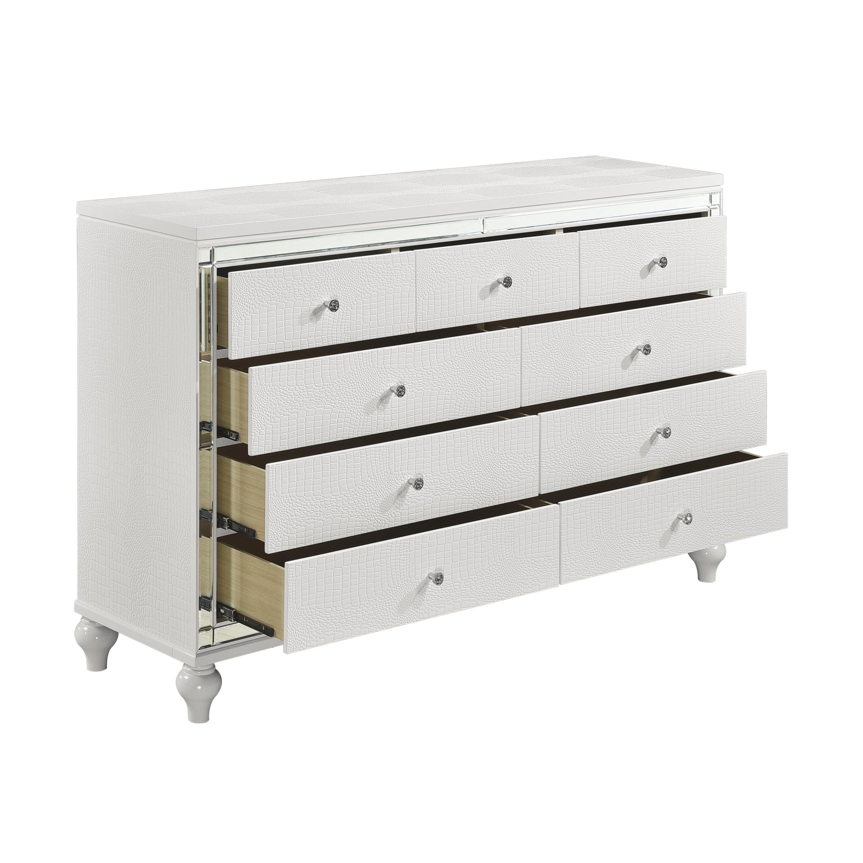 Alonza White Dresser - Ornate Home