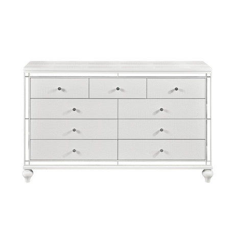 Alonza White Dresser - Ornate Home