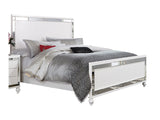 Alonza White/Metallic White Queen Bed - Ornate Home