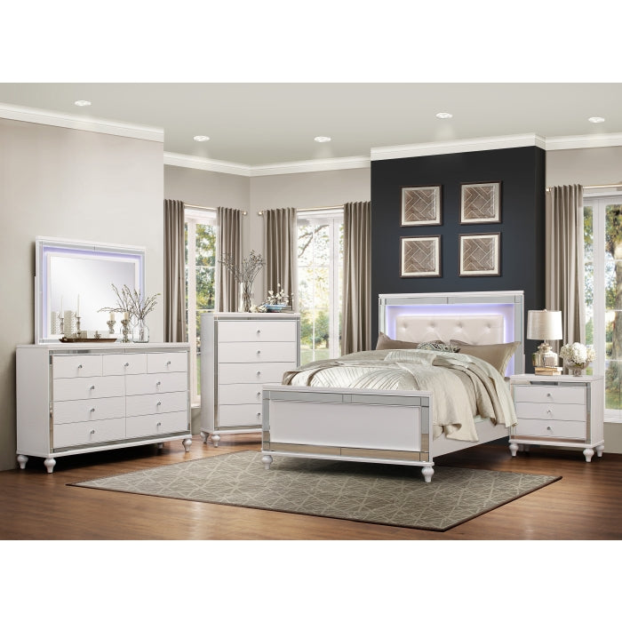Alonza White Queen Bed - Ornate Home