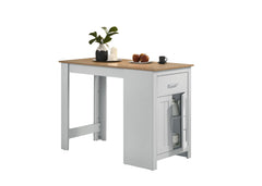 Alonzo Oak/White 47" Counter Height Table - Ornate Home