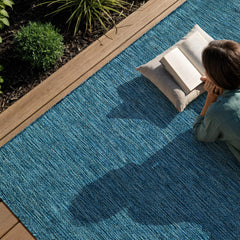Alora Aqua Outdoor Area Rug | UV-Protected Jute-Look - Ornate Home