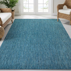 Alora Aqua Outdoor Area Rug | UV-Protected Jute-Look - Ornate Home