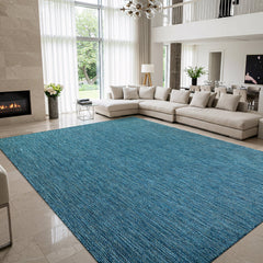 Alora Aqua Outdoor Area Rug | UV-Protected Jute-Look - Ornate Home