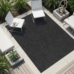 Alora Dark Gray Outdoor Rug | Heavy-Duty Patio Essential - Ornate Home