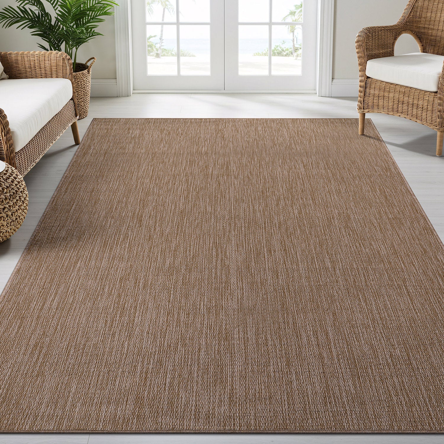 Alora Jute Outdoor Area Rug | Weatherproof & Washable - Ornate Home