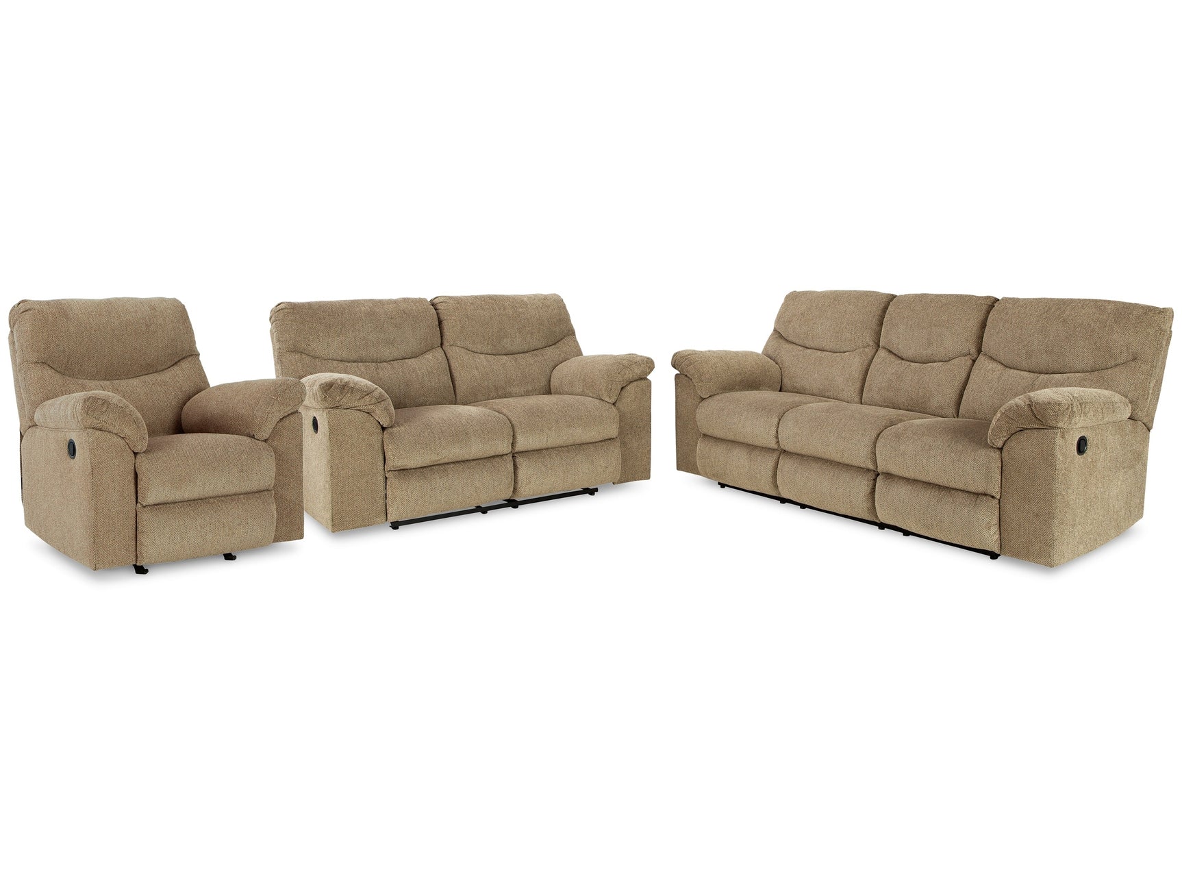 Alphons Briar Reclining Sofa, Loveseat and Recliner - Ornate Home