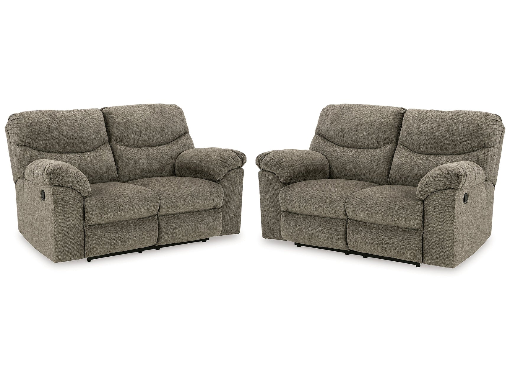 Alphons Putty Reclining Loveseats (Set of 2) - Ornate Home