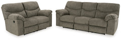 Alphons Putty Reclining Sofa and Loveseat - Ornate Home