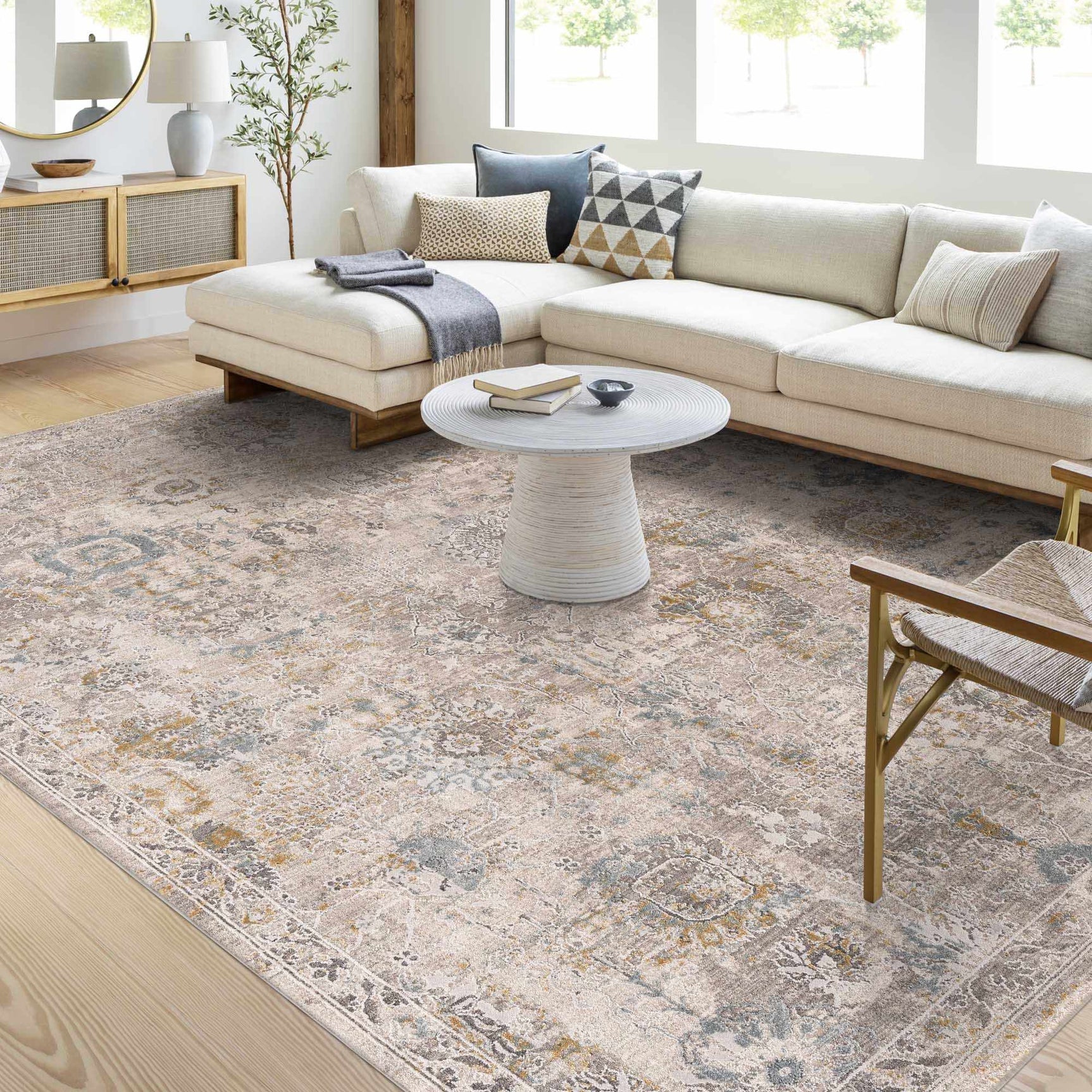 Alroy Textured Rug with Fringes - Ornate Home