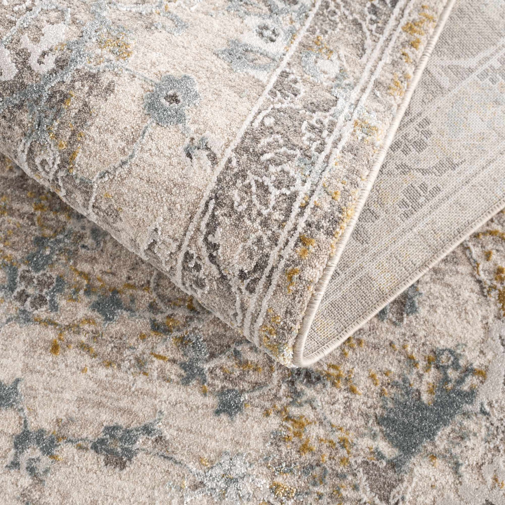 Alroy Textured Rug with Fringes - Ornate Home