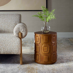 Alson Woodtone Geometric Accent Table - Ornate Home