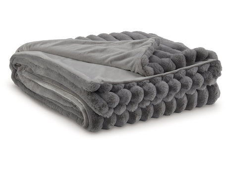 Alsonwell Gray Striped Throw - Ornate Home