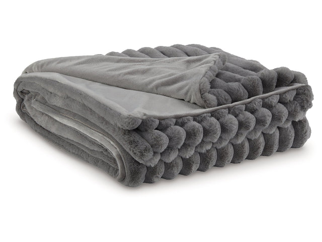 Alsonwell Gray Striped Throw - Ornate Home