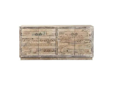 Alta Bleached White 4Dr Sideboard - Ornate Home