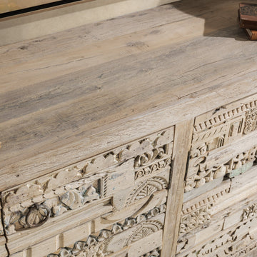 Alta Bleached White 4Dr Sideboard - Ornate Home