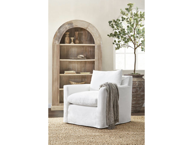 Alta Bleached White Arch Bookcase - Ornate Home