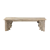 Alta Bleached White Bench - Ornate Home