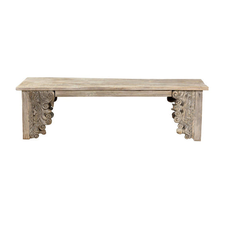 Alta Bleached White Bench - Ornate Home