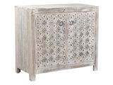 Alta Bleached White Carving Sideboard - Ornate Home