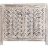 Alta Bleached White Carving Sideboard - Ornate Home